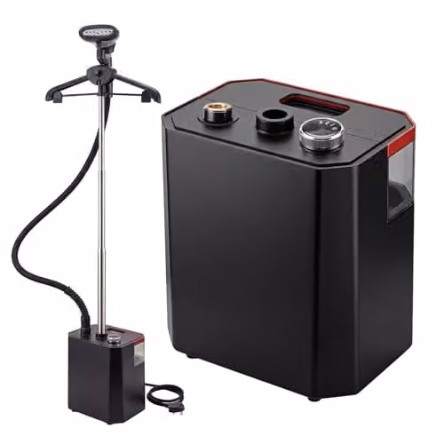 Spector 2200W Standing Garment Steamer in Black with Vertical Steam and Brush Attachment – 1