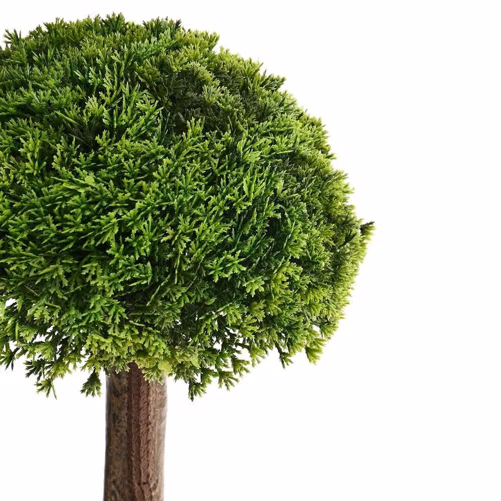 FLAVORA Green Artificial Cypress Topiary Tree, 120 cm Height – 3