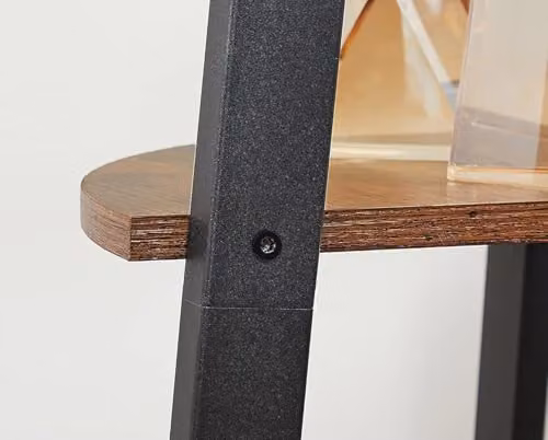 Modcraft 4-Tier Freestanding Corner Shelf Unit in Industrial Black and Brown – 5