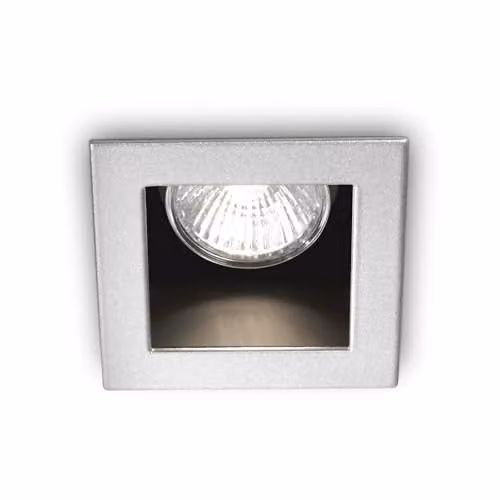 Netlighting Funky Square Recessed Spotlight in Grey Aluminium with Glass, GU10