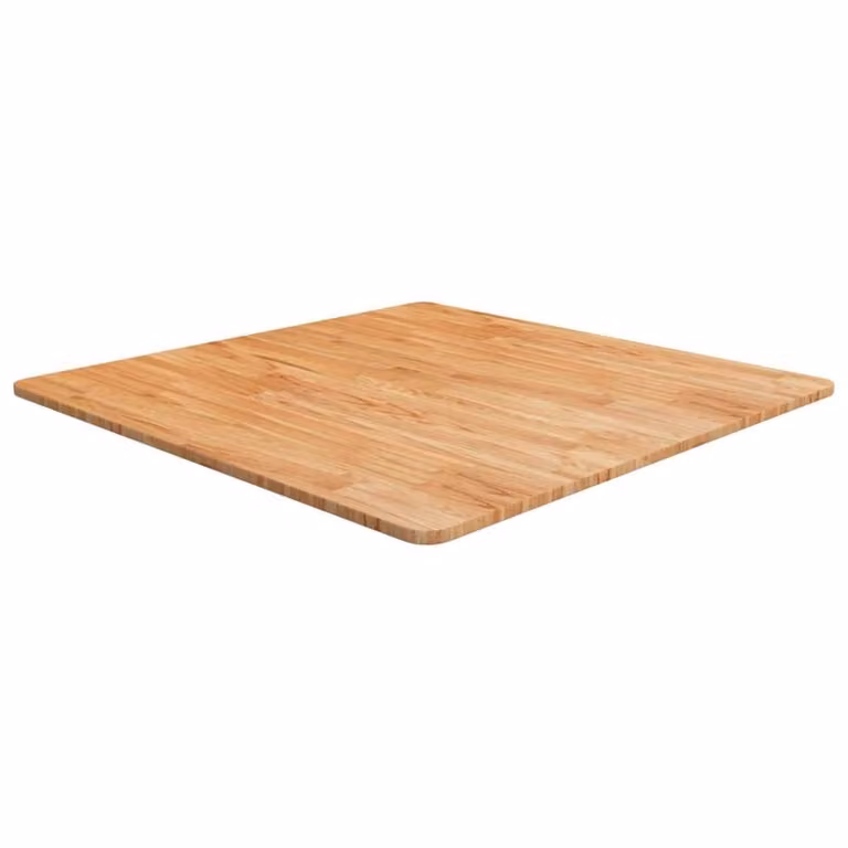 Berkfield Home Square Oak Table Top in Light Brown, W/D/H: 80 x 80 x 1.5 cm