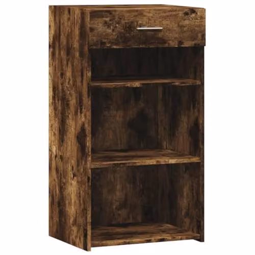 vidaXL Modern Smoked Oak Sideboard in Brown, W/D/H: 50 x 42.5 x 93 cm – 1