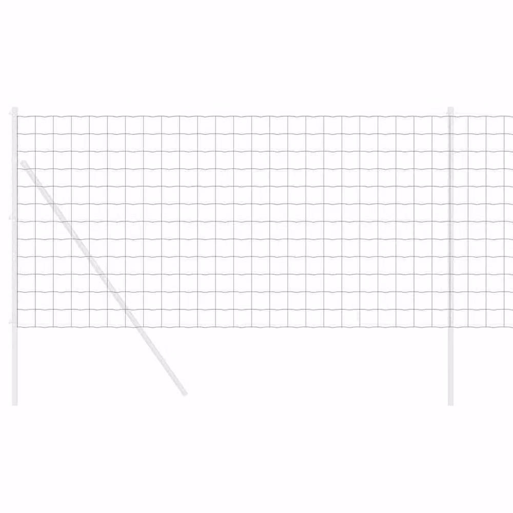 Berkfield Home Euro Fence Grey PVC-Coated Steel Rectangular Fencing, H: 140 cm, W: 10 m – 3