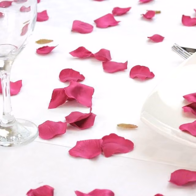 Kingsbury Gifts Pink Silk Rose Petal Table Confetti for Weddings and Parties