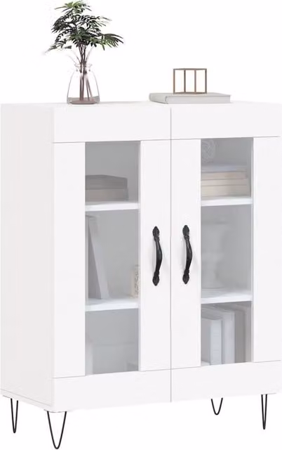 Berkfield Home White Modern Sideboard W/D/H: 69.5 x 34 x 90 cm