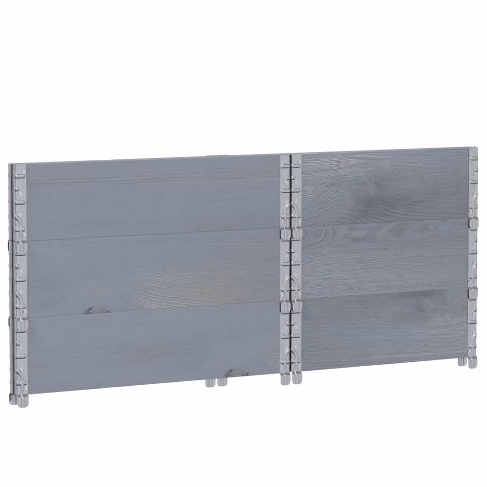 Berkfield Home Practical Garden Planter in Grey Solid Pine Wood and Metal, W: 80 cm, D: 60 cm, H: 60.5 cm – 2