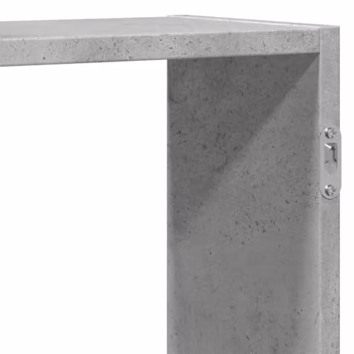 vidaXL Modern Wall Mounted Shelf in Concrete Grey, MDF Engineered Wood, W: 159 cm, D: 18 cm, H: 65 cm – 3