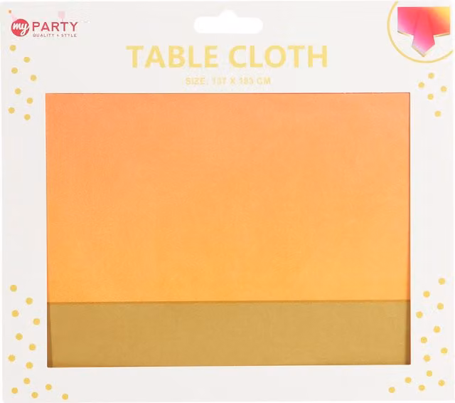 My Party Pastel Party Table Cloth in Orange and Yellow
