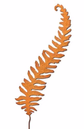 Inspirational Gifting Set of 3 Rustic Brown Metal Fern Plant Stakes – 2