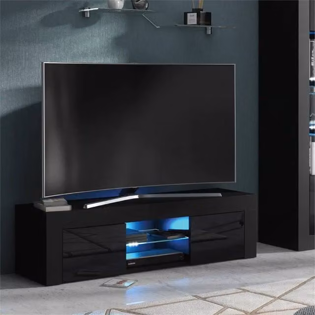 Mex Furniture Pawnora TV Stand Cabinet in Black Matt – 1
