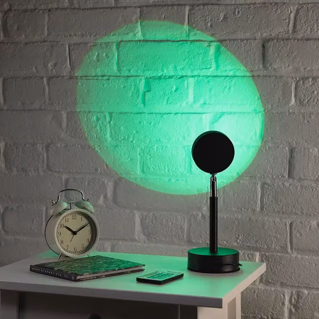 Menkind RED5 Sundown Mood Lamp in Black with Remote Control and RGB Colour Effects