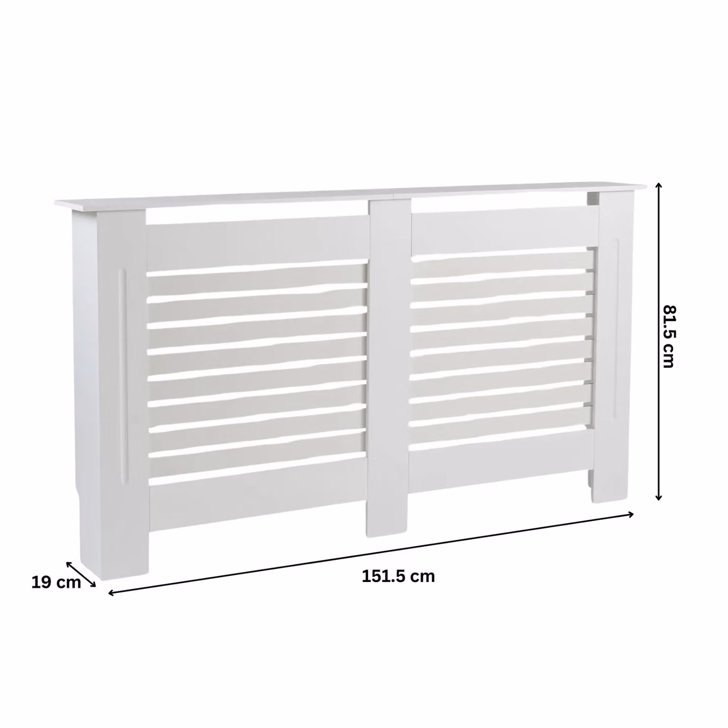 Home Source York Large Radiator Cover Unit in White Matt Modern Design – 2