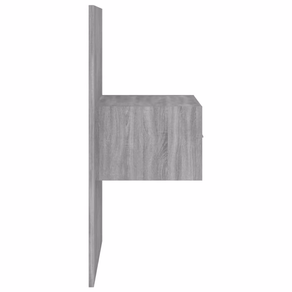 Berkfield Home Wall-mounted Bedside Cabinet in Grey Sonoma, W/D/H: 48.5 x 32.5 x 80 cm – 4