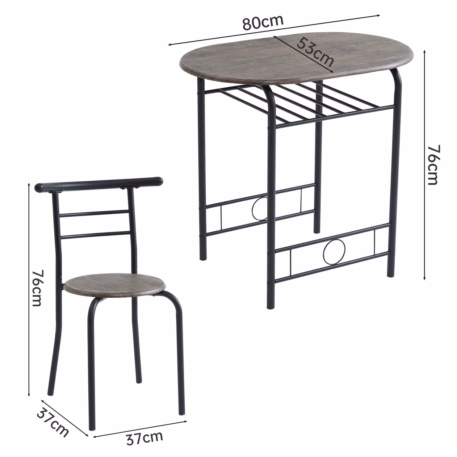 MCC Direct Modern Dining Table and Chairs Set in Beige and Black – 3