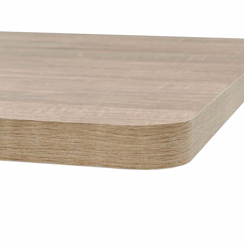 Berkfield Home Elegant Bistro Table in Oak Colour and Beige, W/D/H: 80 x 80 x 75 cm – 3
