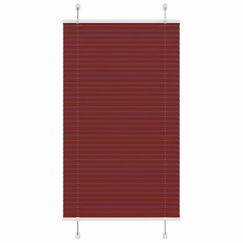 Berkfield Home Single Pleat Corded Blind in Bordeaux Red, W: 75 cm, H: 150 cm – 2
