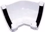 FloPlast White PVC Half Round Mini Gutter Angle 135 Degree 76mm
