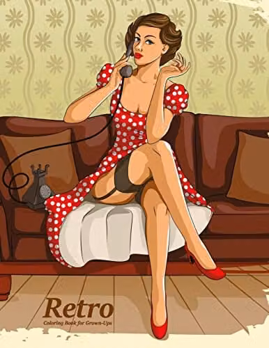 Retro Coloring Book for Grown-Ups Volume 1 by Createspace, Multicolour