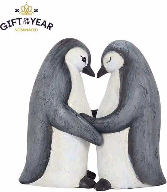 Something Different Animal Families Penguin Ornament in Grey