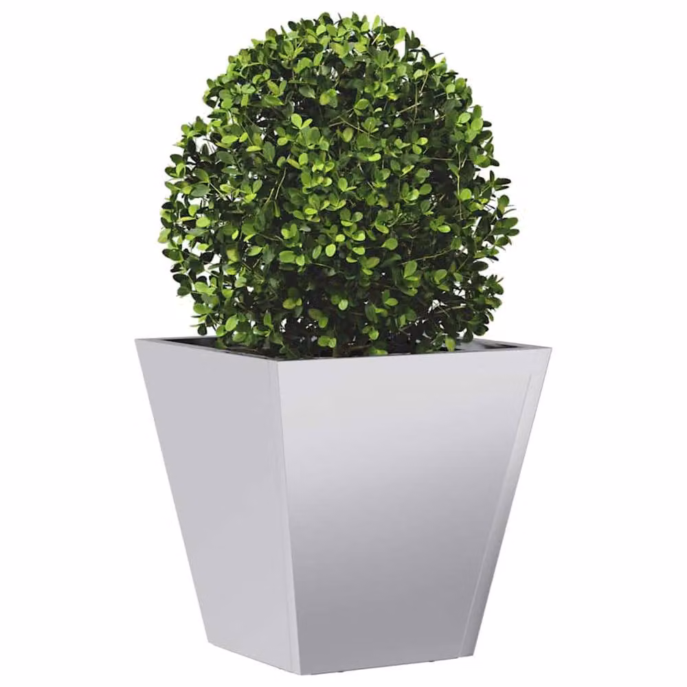 Berkfield Home Galvanised Steel Garden Planter Tubs in Grey, 2 Pack, W/D/H: 40 x 40 x 40 cm – 3