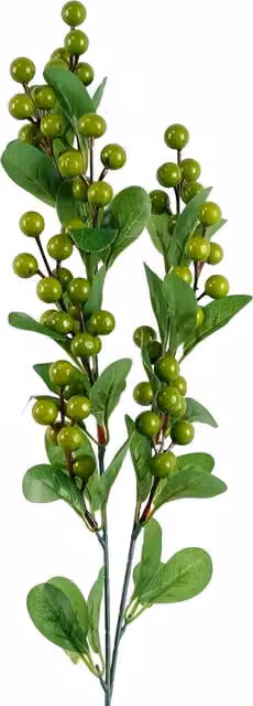 Green Artificial Berry Spray Stems with Leaves, Height: 70 cm