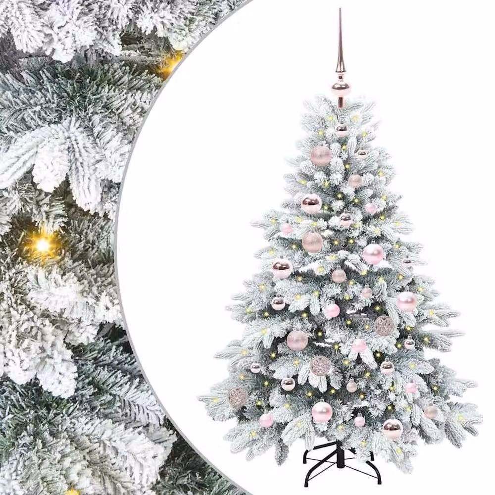Berkfield Home Artificial Green Christmas Tree with 150 Warm White LEDs, Height: 120 cm – 2
