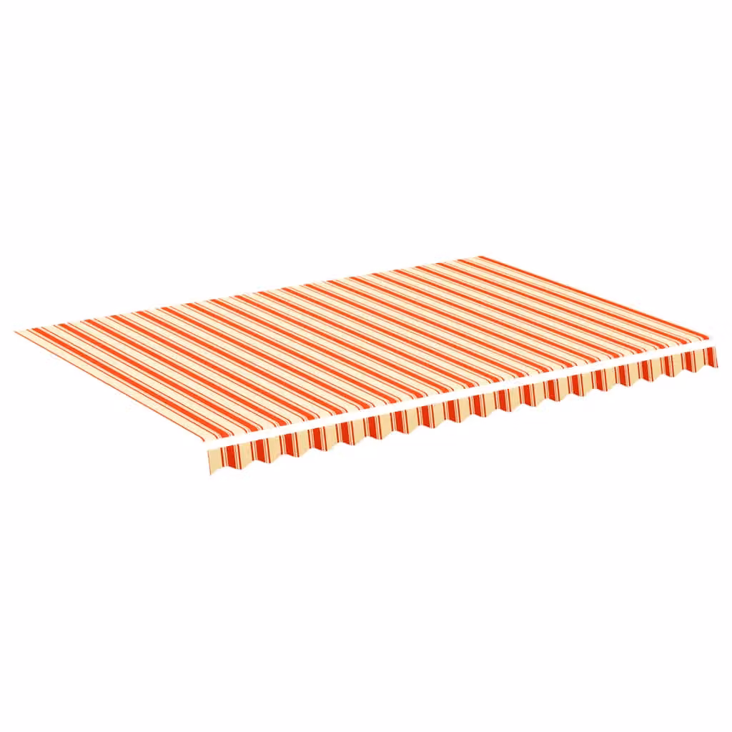 Berkfield Home Replacement Polyester Awning Fabric in Yellow and Orange, W 4.5 m x D 3 m – 2