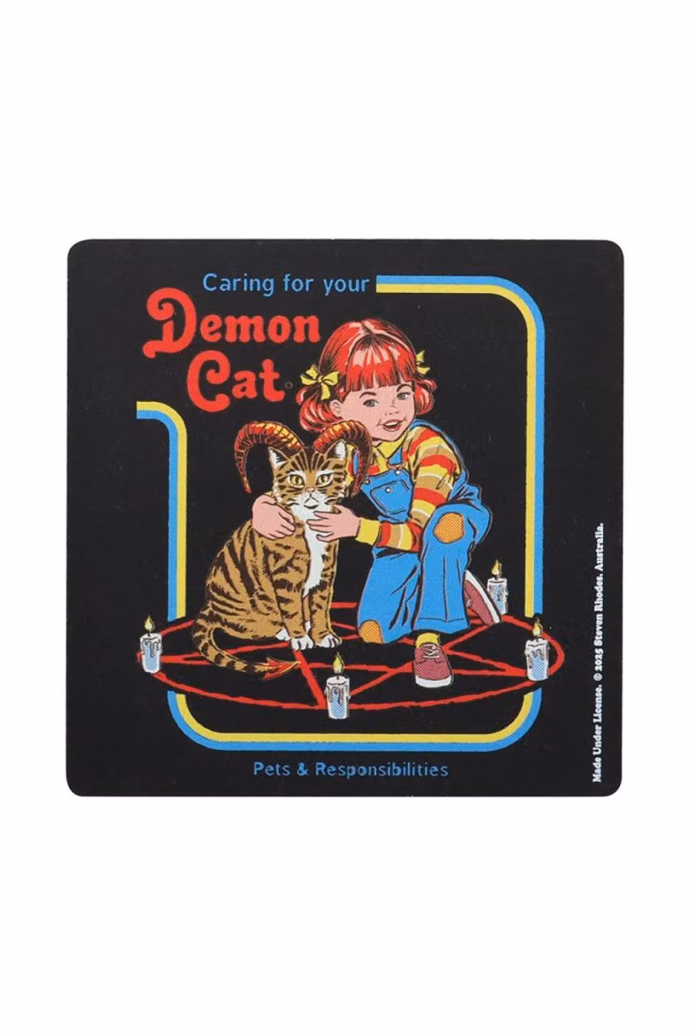 KDMD Demon Cat Coaster by Steven Rhodes in Black – 2