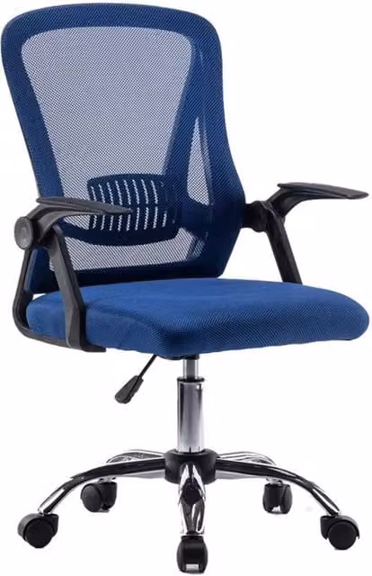 FORGEVIO Blue Ergonomic Mesh Office Chair with Armrests for Home Office – 1