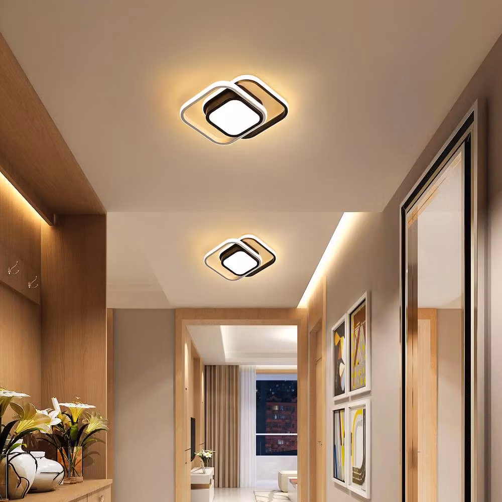 Goeco Modern Square LED Ceiling Light, 32W, Tri-colour CCT, White – 5