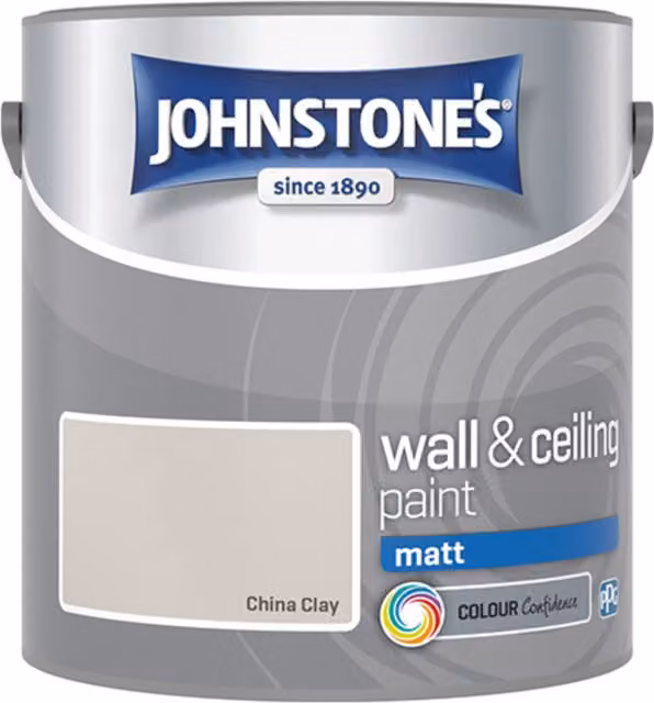 Johnstone's China Clay Matt Dispersion Emulsion Paint, 2.5l – 1