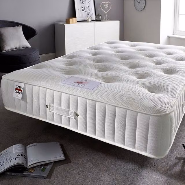 Somnior Beds Ltd Restful Orthopaedic Medium Firm Pocket Spring Mattress, White, W/D/H: 200 x 200 x 30 cm