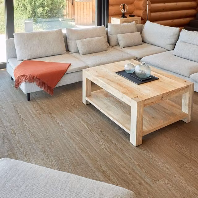 Novecrafto Self Adhesive Wood Look Vinyl Floor Planks in Beige Grey Scandinavian Style