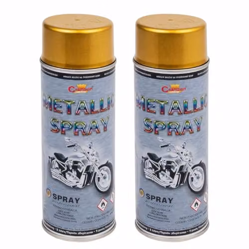 Sola Gold Metallic Acrylic Spray Paint, 2 x 400 ml, Gloss Finish for Metal and Wood