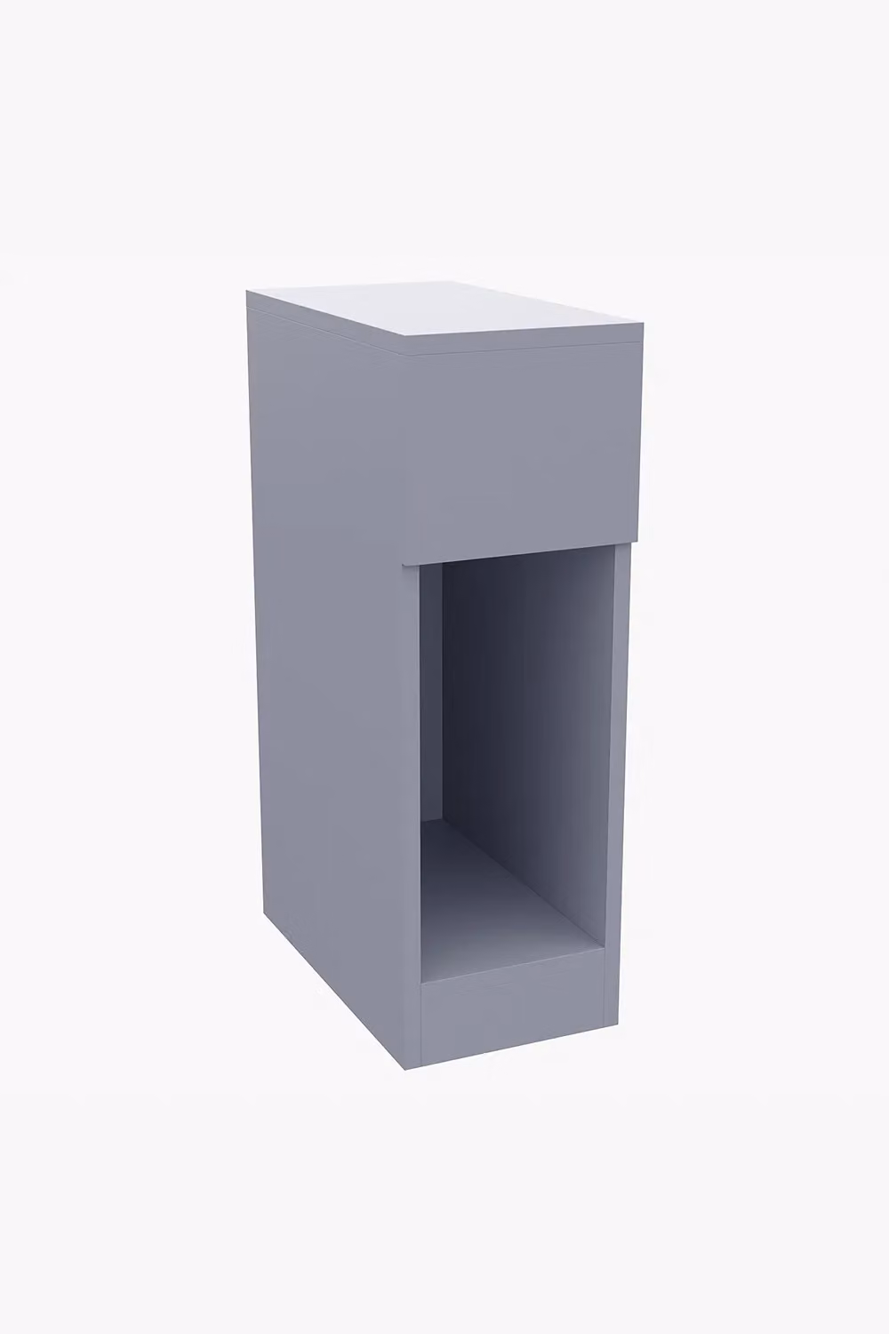 Living and Home Grey Bedside Table with Drawer, W/D/H: 60 x 35 x 60 cm – 4