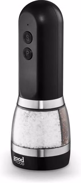 Tower Good Food in Partnership Duo Salt and Pepper Mill, Rechargeable with Adjustable Ceramic Grinders, Black and Silver, GF847069 – 6