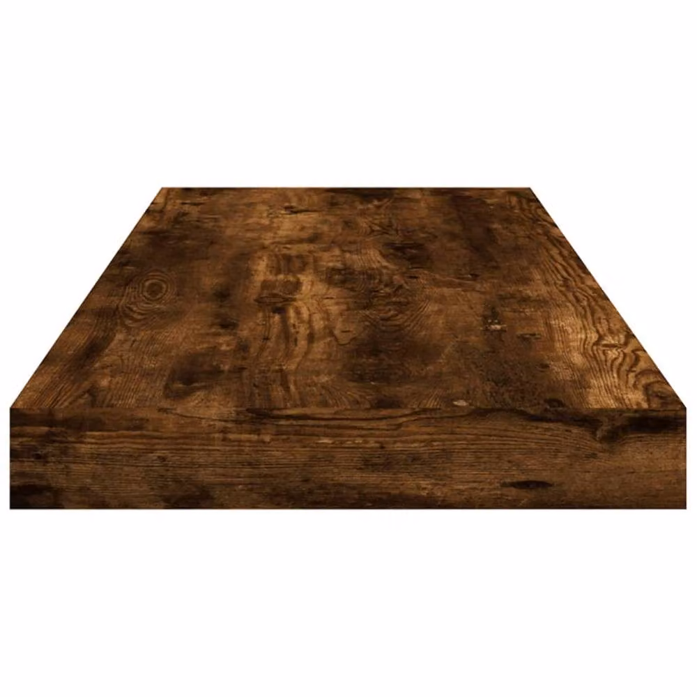 Berkfield Home Wall Shelves, 4 Piece Set in Smoked Oak Brown, W: 60 cm, D: 10 cm, H: 1.5 cm – 4