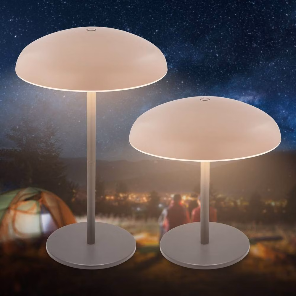 Briloner Rechargeable LED Table Lamp, Beige and Anthracite, IP44 Dimmable Touch Light, H 30.5 cm x W 19.5 cm – 2