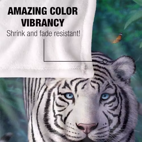 JQ Licensing White Tiger and Cubs Silky Touch Super Soft Fleece Throw Blanket, W/D/H: 91 x 147 cm – 3