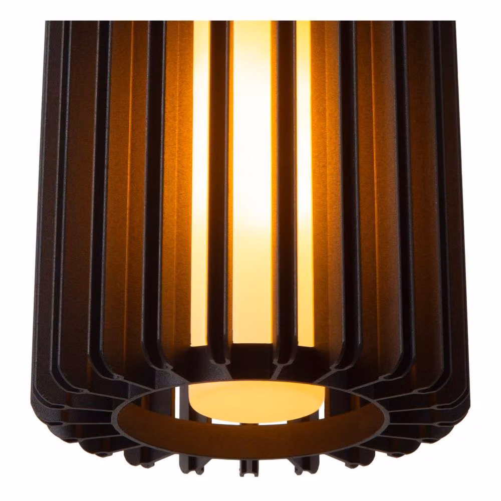 Lucide Lambres Black Pendant Light with 3xE27 Glass Shades, Height Adjustable – 4