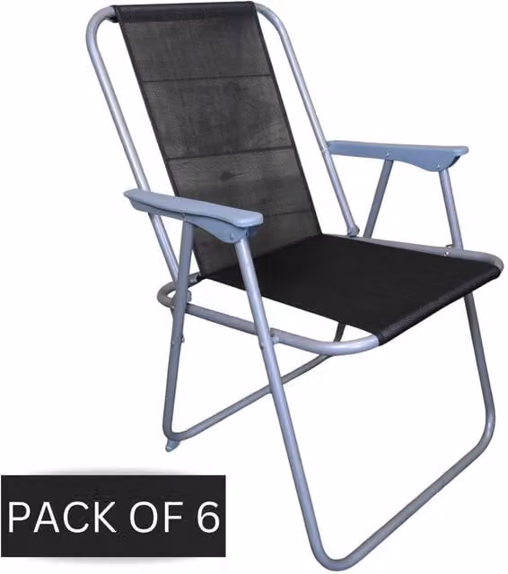 Samuel Alexander Modern Metal Garden Chairs in Black and Grey