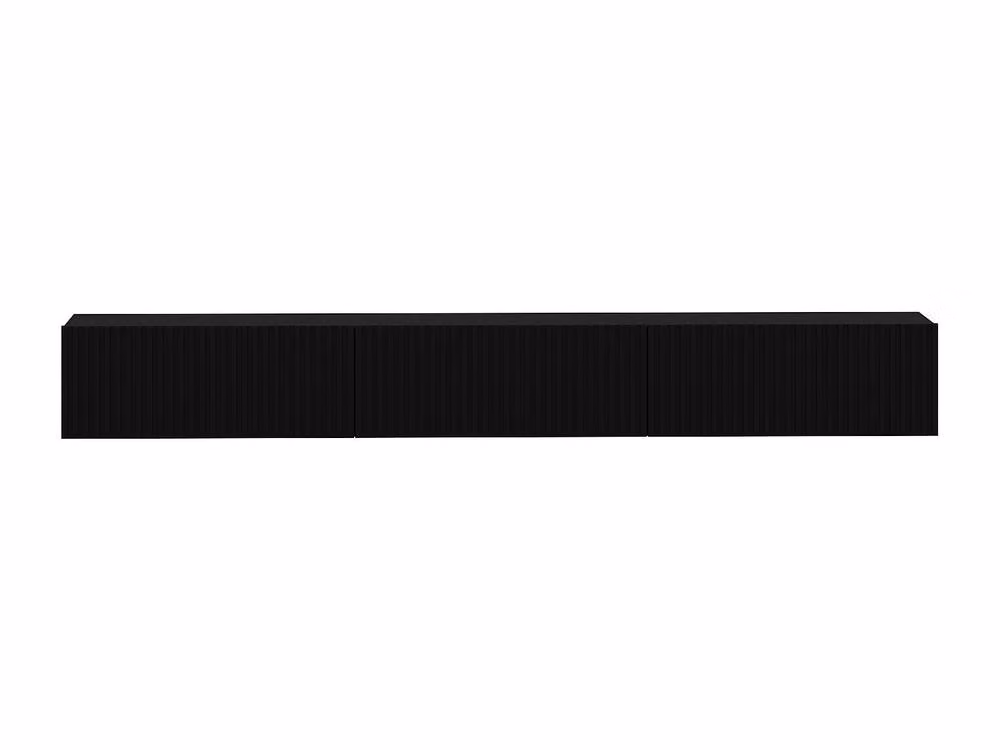 Vente-unique DANTAY Floating TV Unit with 3 Doors in Black Matt – 2