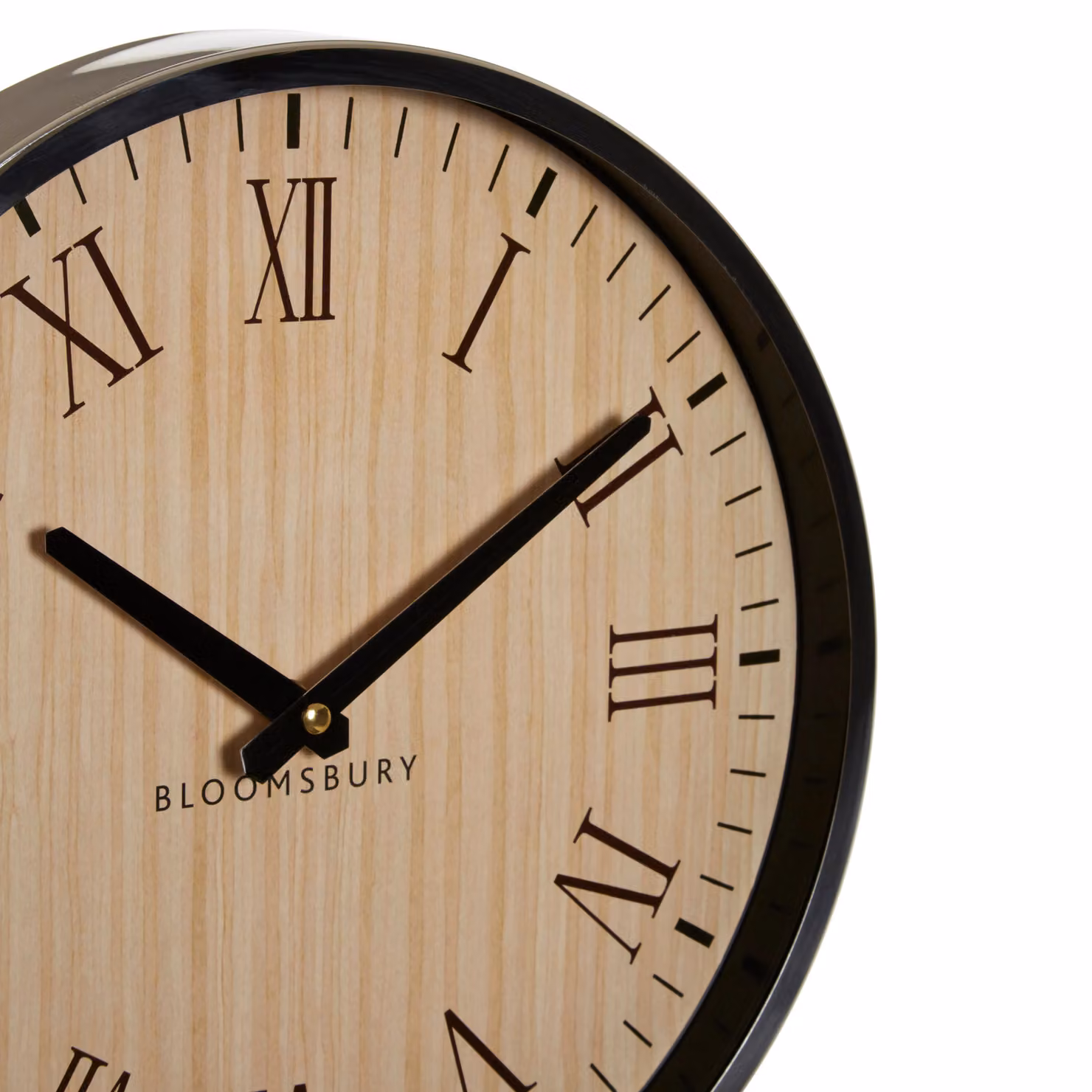 Orsina Vitus Round Analog Wall Clock in Silver and Black, Diameter: 30 cm – 2