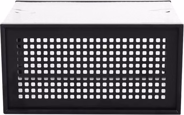 KORVIXA Foldable Stackable Shoe Organizer Box in White and Transparent Plastic, W: 70 cm, D: 34 cm
