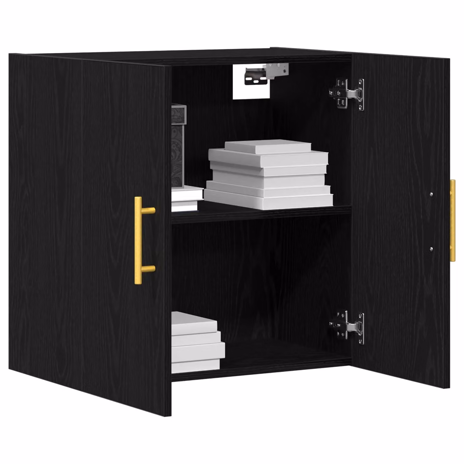 Berkfield Home Modern Wall Mounted Cabinet in Black Oak, W/D/H: 60 x 31 x 70 cm – 3