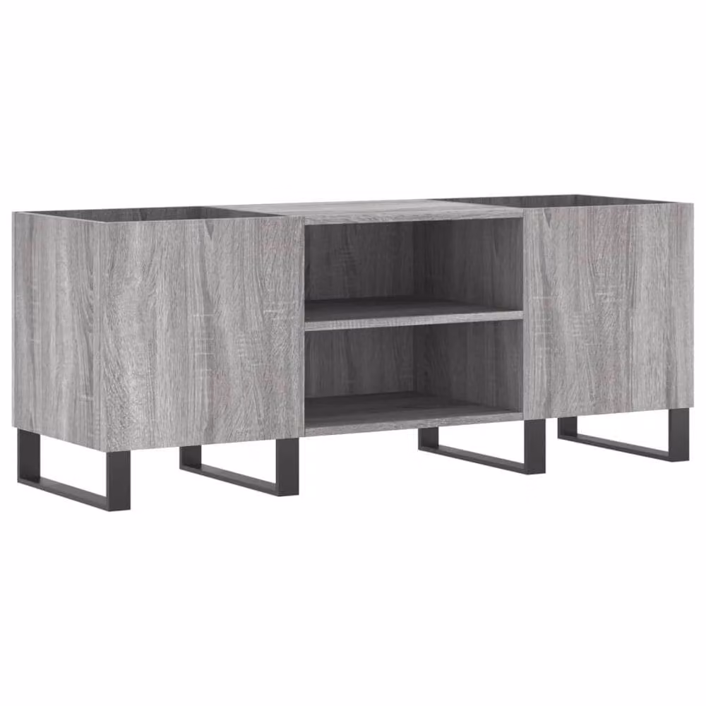 Berkfield Home Record Cabinet in Grey Sonoma, W/D/H: 121 x 38 x 48 cm – 2
