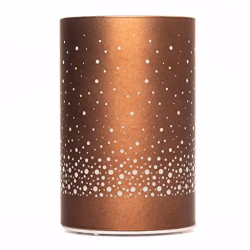 Shatchi Christmas Decorated Tabletop Snowfall Scene Vase in Red and Copper, Height: 15 cm – 2