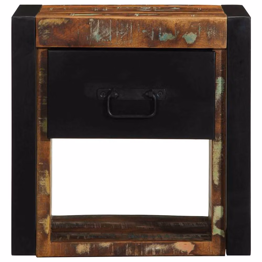 Berkfield Home Sturdy Solid Wood Bedside Cabinets, 2 Pack, Multicolour, W/D/H: 40 x 35 x 40 cm – 4