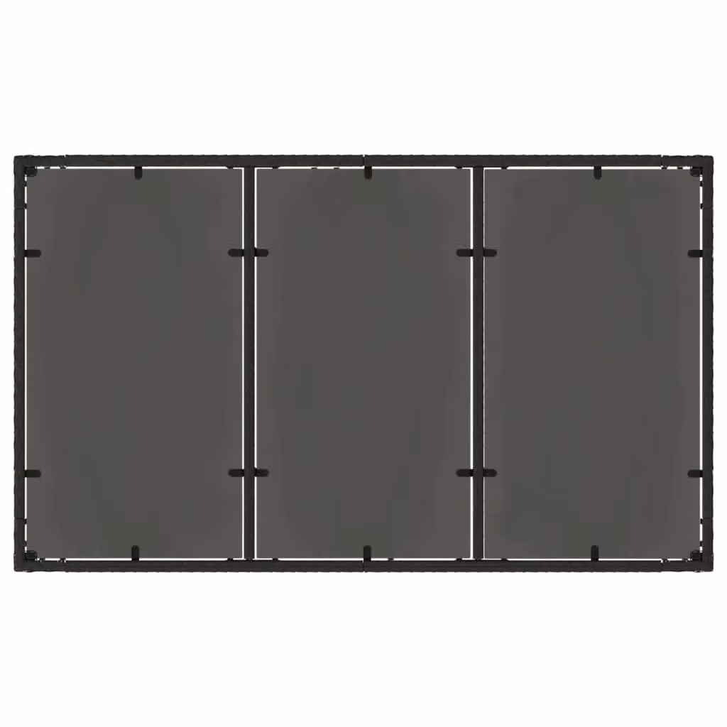 Berkfield Home Modern Poly Rattan Garden Table with Glass Top, Black, W/D/H: 150 x 90 x 75 cm – 4
