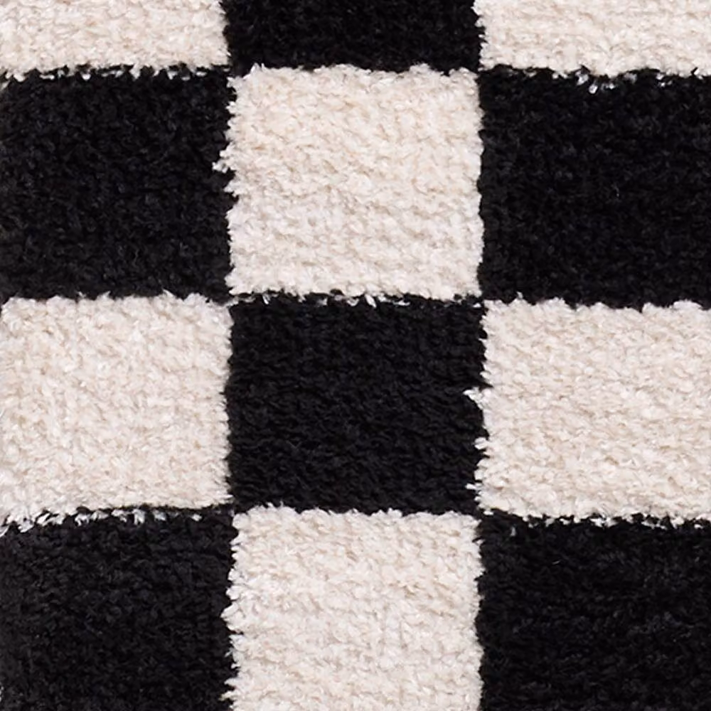 Livabliss Fossay Black Checkered Shag Washable Rug W: 160 cm, D: 215 cm – 8